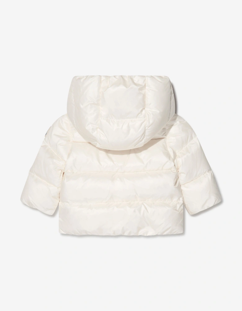 Enfant Baby Girls Down Padded Natas Jacket in White