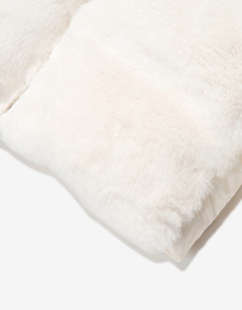 Enfant Baby Girls Down Padded Natas Jacket in White
