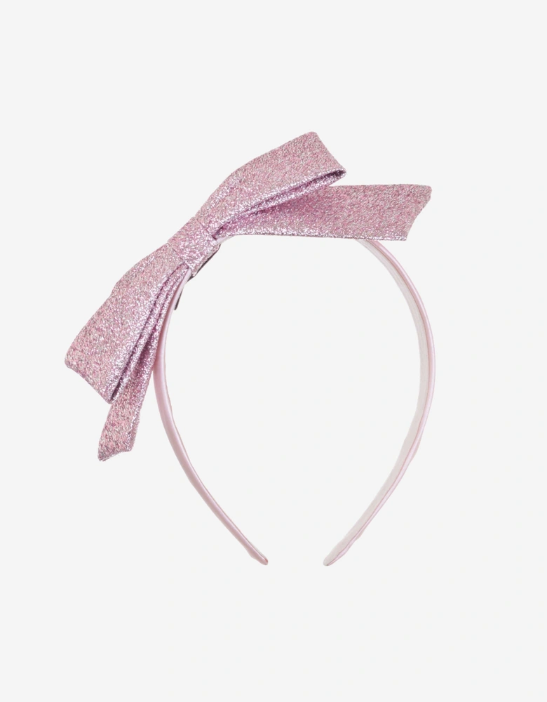 Girls Side Bow Headband in Pink