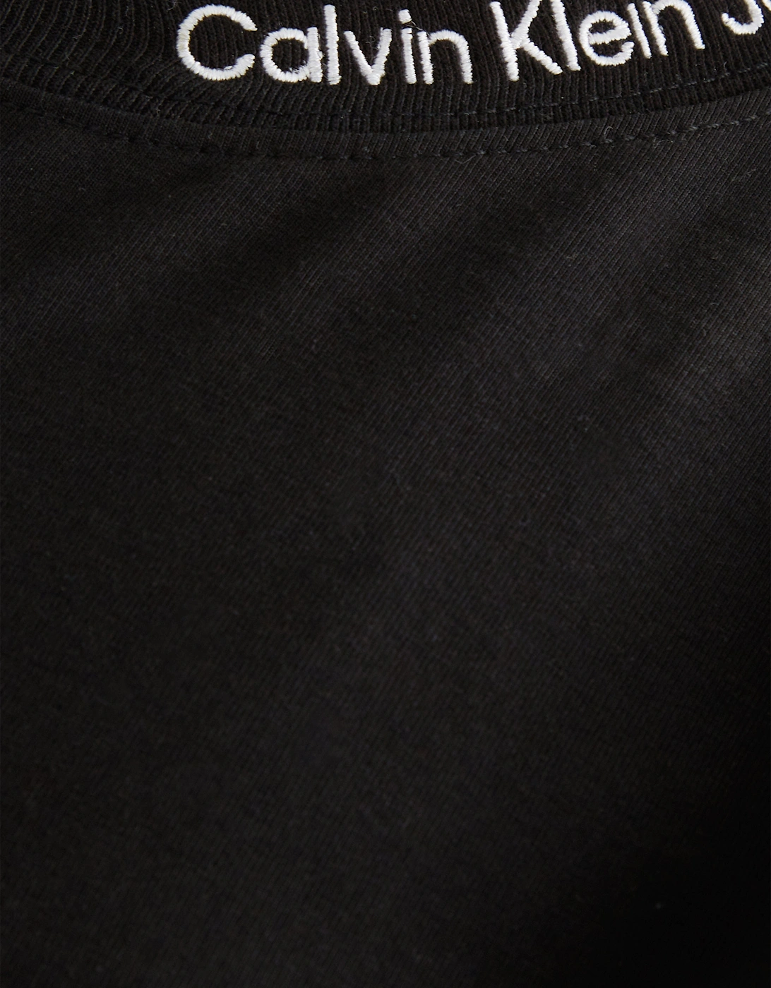 Boys Neck Embroidered Relaxed T-Shirt in Black