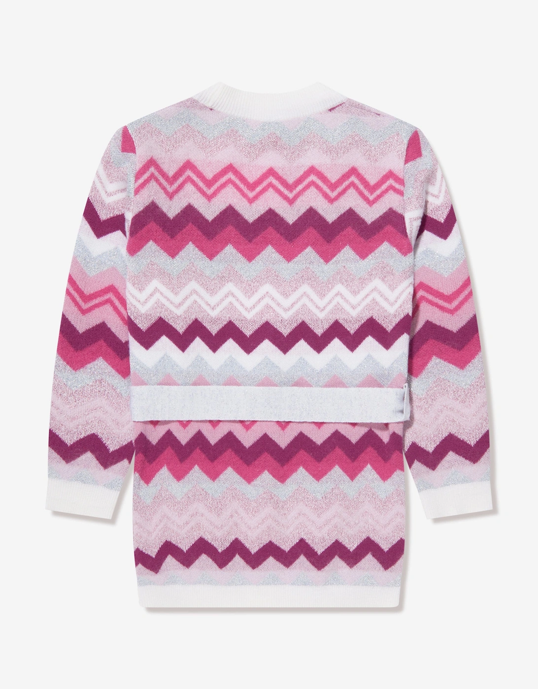 Girls Zigzag Cardigan in Pink