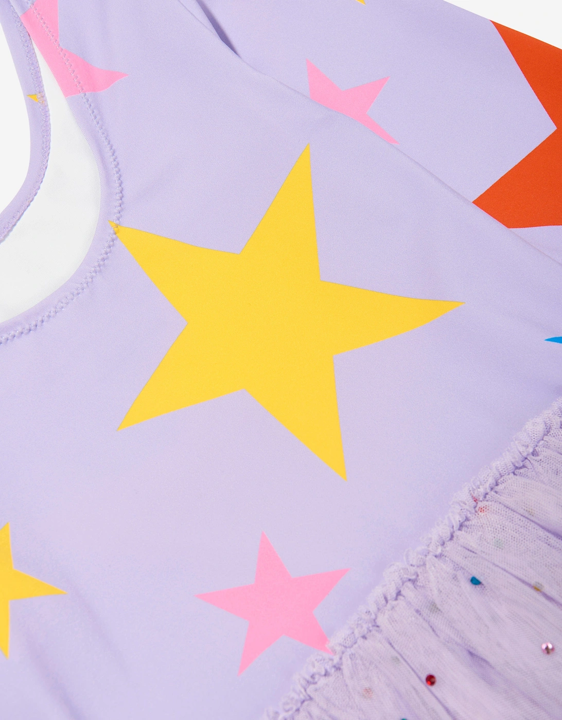 Girls Star Jersey Dress in Purple