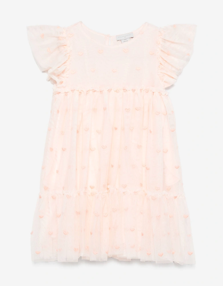 Girls Embroidered Dress in Pink