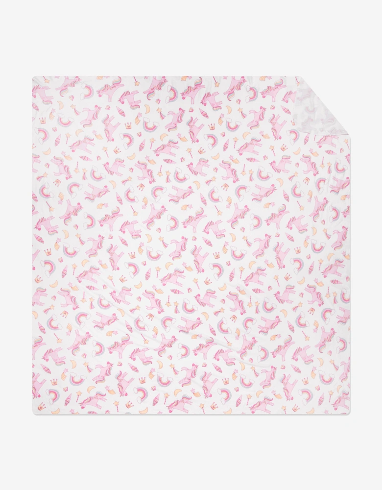 Baby Girls Believe In Magic Swaddle Blanket in White