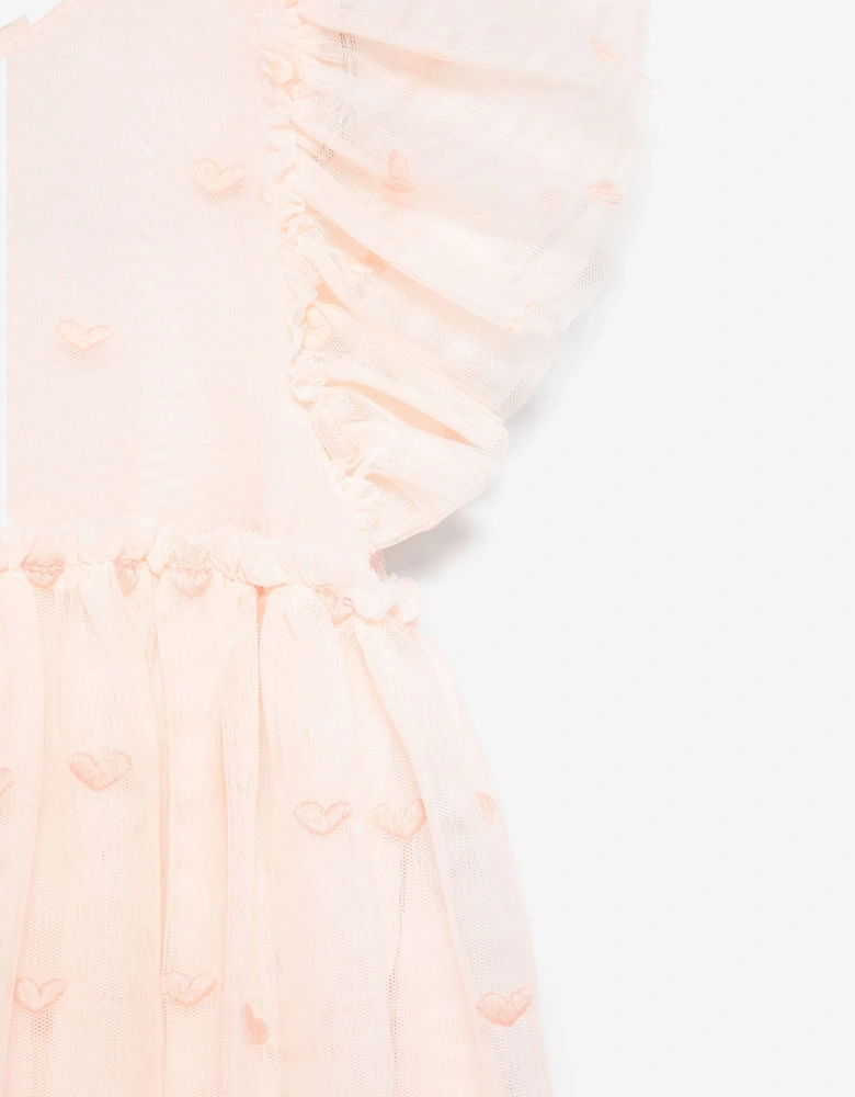 Girls Embroidered Dress in Pink