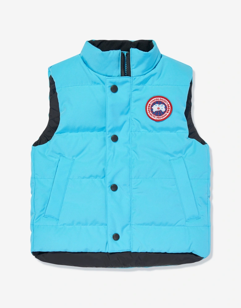 Kids Down Padded Vanier Gilet in Blue
