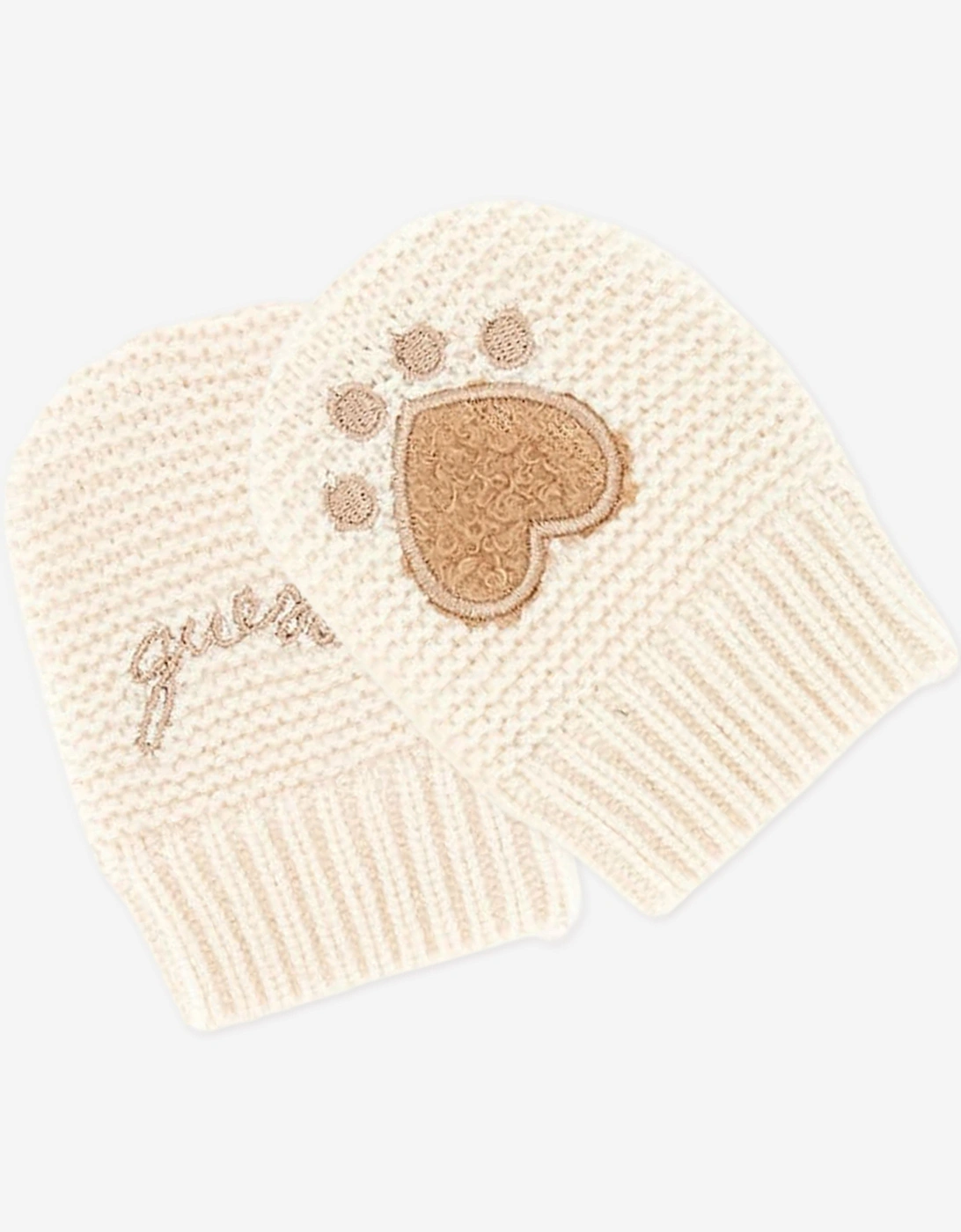 Baby Hat and Mittens Set in Brown