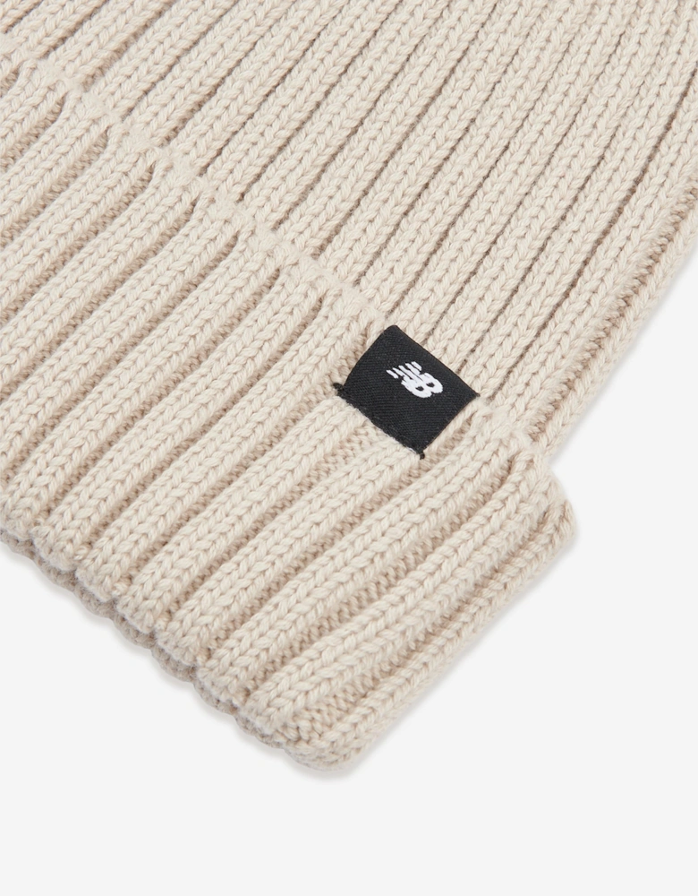 Boys NB Tab Beanie Hat in Beige