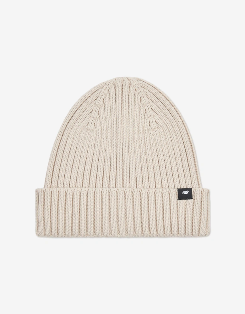Boys NB Tab Beanie Hat in Beige
