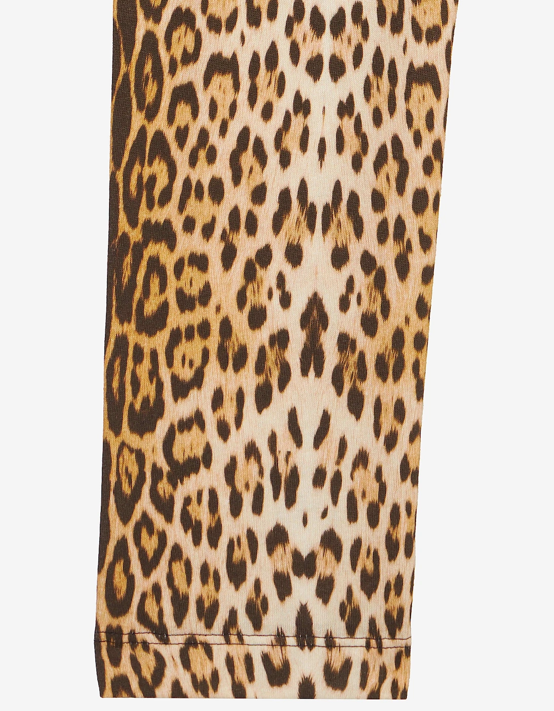Girls Branded Leggings in Brown