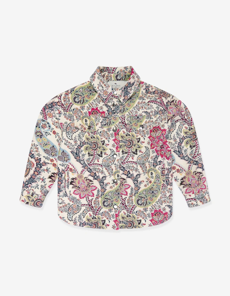 Girls Floral Paisley Jacket in Multicolour