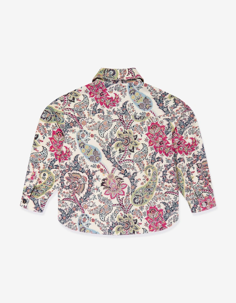 Girls Floral Paisley Jacket in Multicolour