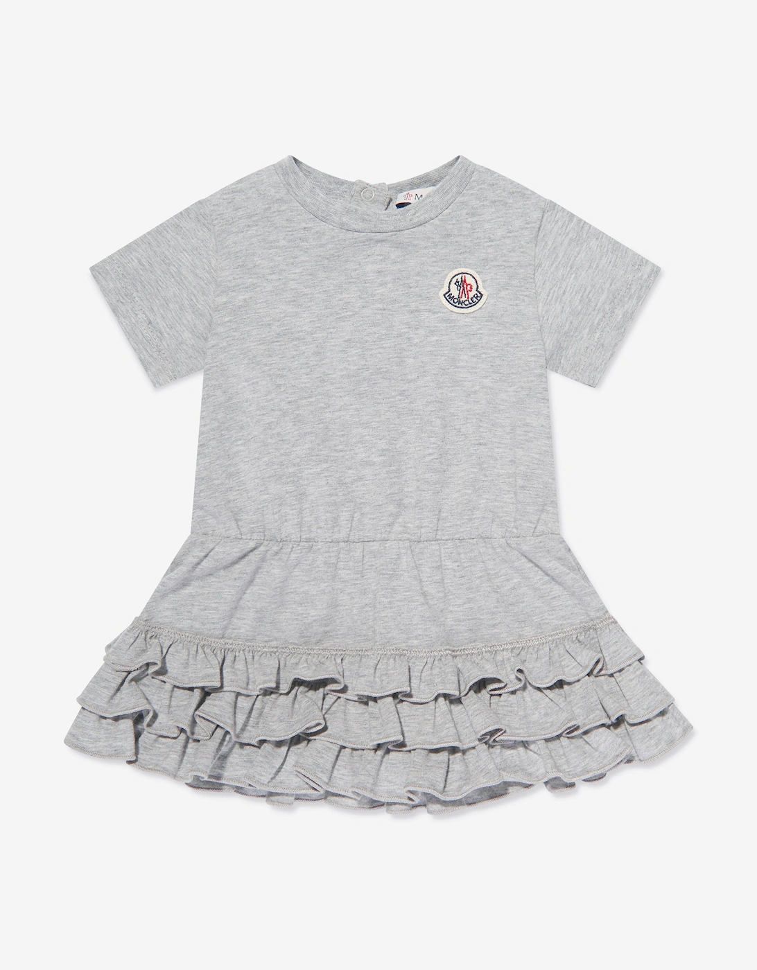 Enfant Baby Girls Frilly T-Shirt Dress in Grey