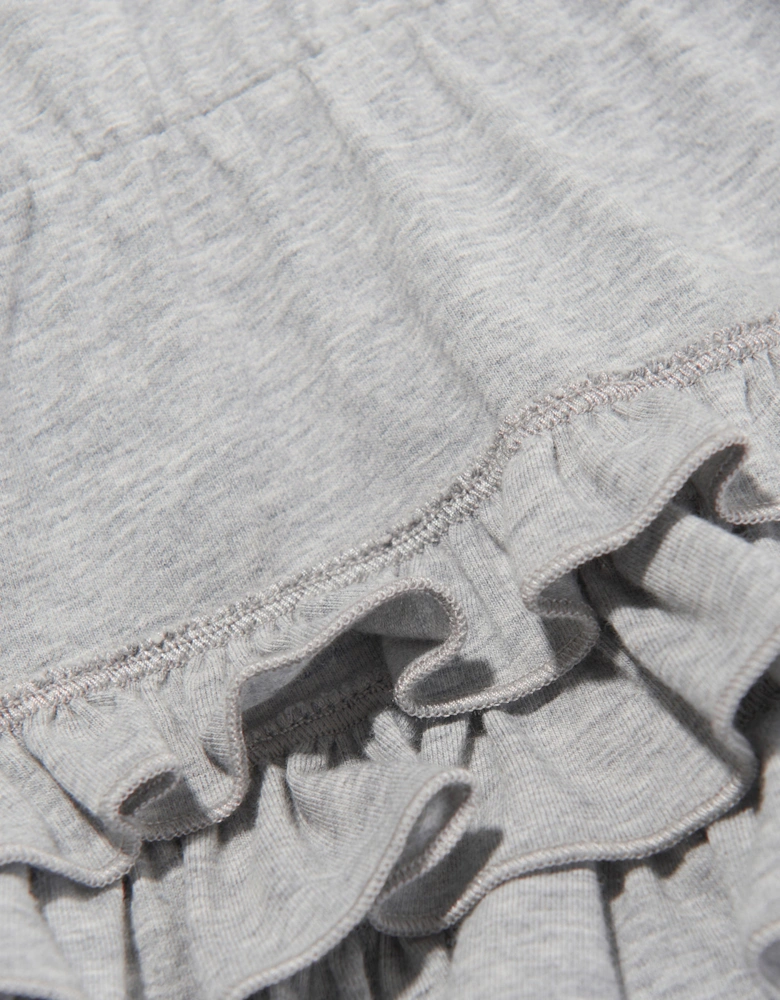 Enfant Baby Girls Frilly T-Shirt Dress in Grey