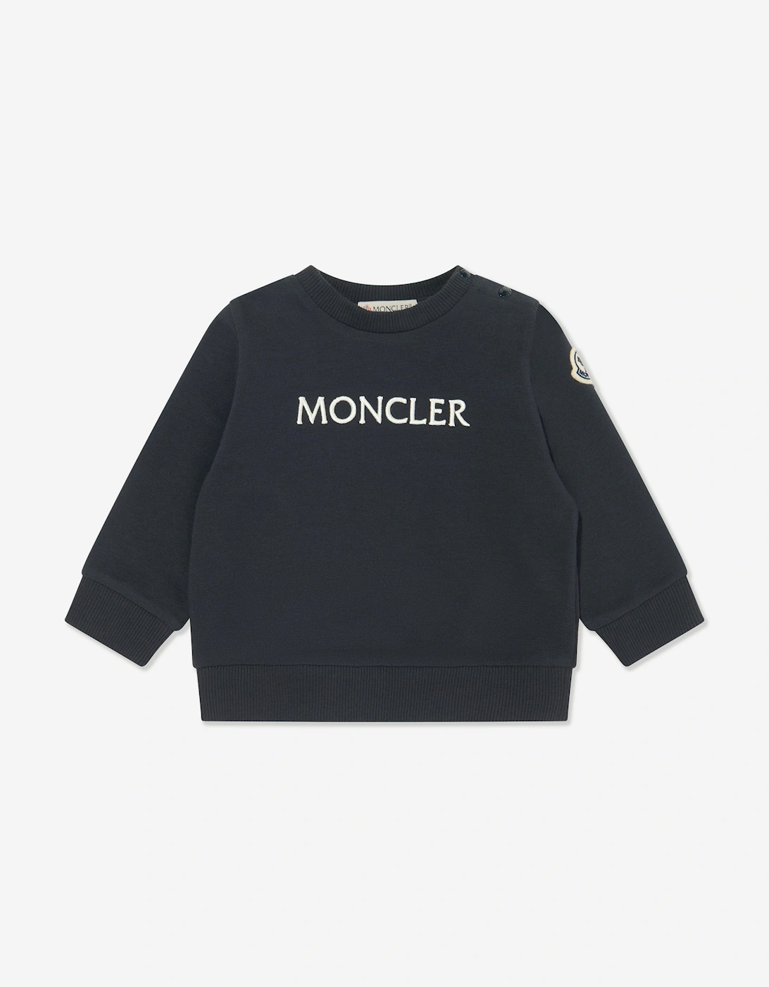 Enfant Baby Girls Logo Sweatshirt in Navy, 5 of 4