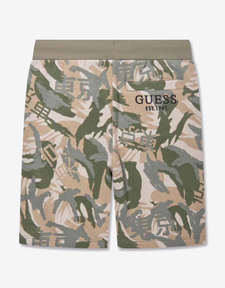 Boys Desert Print Shorts in Green