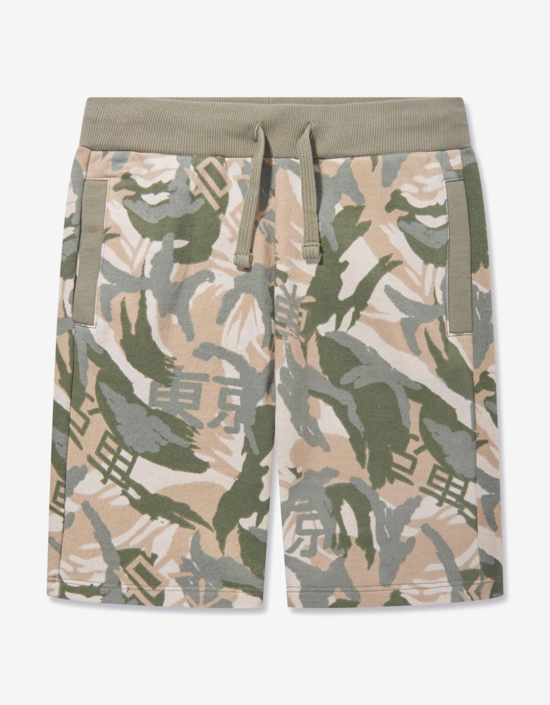Boys Desert Print Shorts in Green