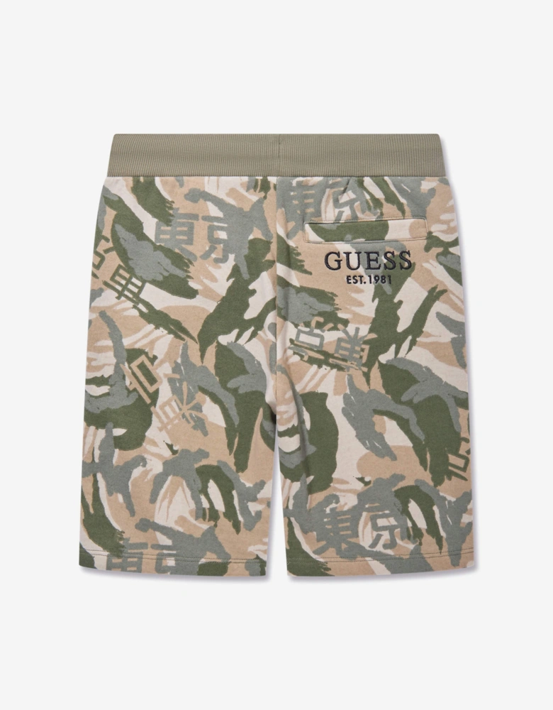 Boys Desert Print Shorts in Green