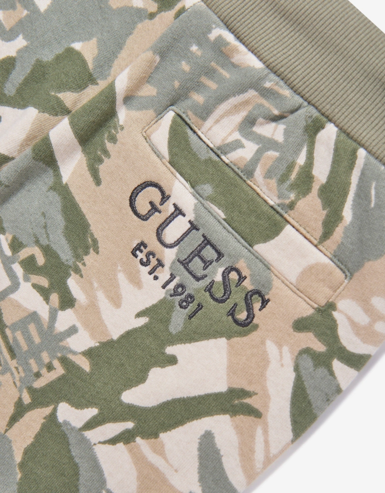 Boys Desert Print Shorts in Green