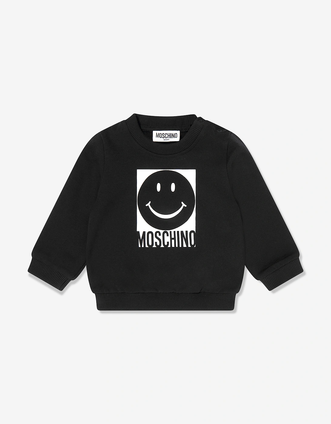 Baby Smiley Face Tracksuit in Black