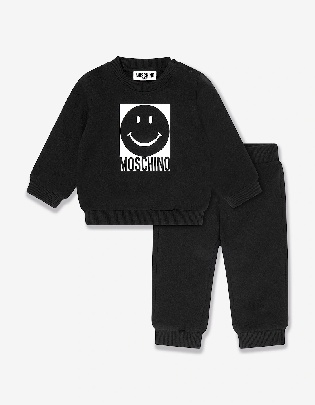 Baby Smiley Face Tracksuit in Black, 5 of 4