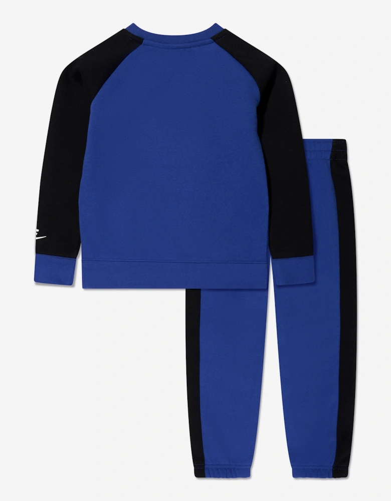 Boys Oversized Futura Crew Tracksuit in Blue