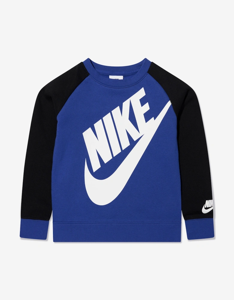 Boys Oversized Futura Crew Tracksuit in Blue