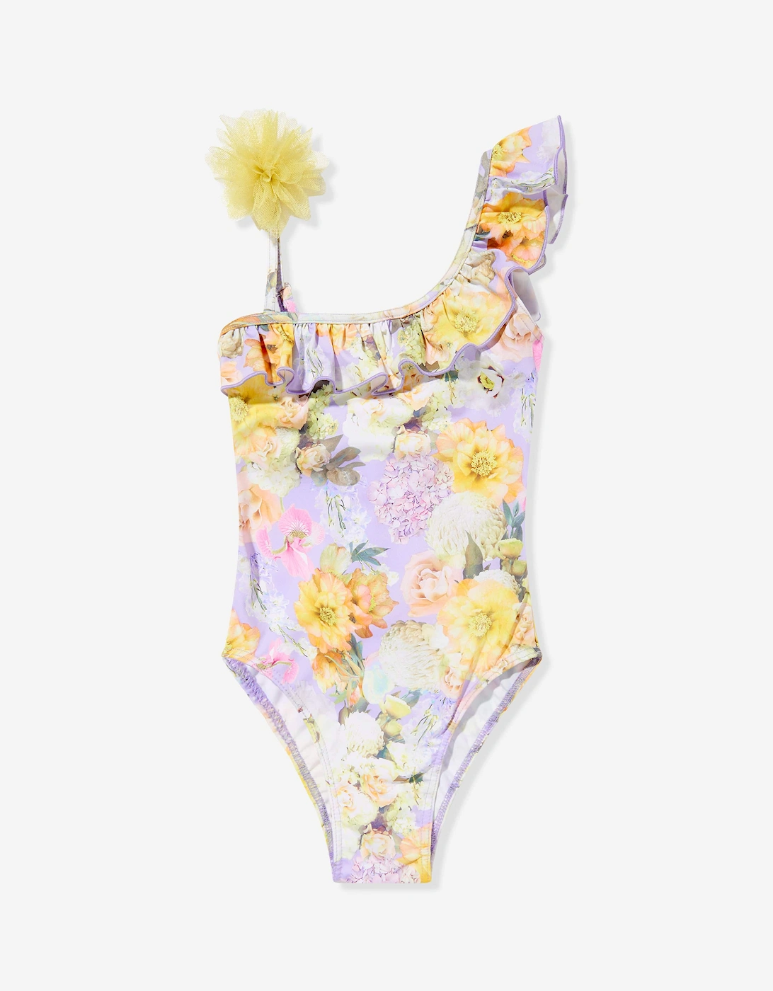 Girls Floral Swimsuit in Yellow, 5 of 4