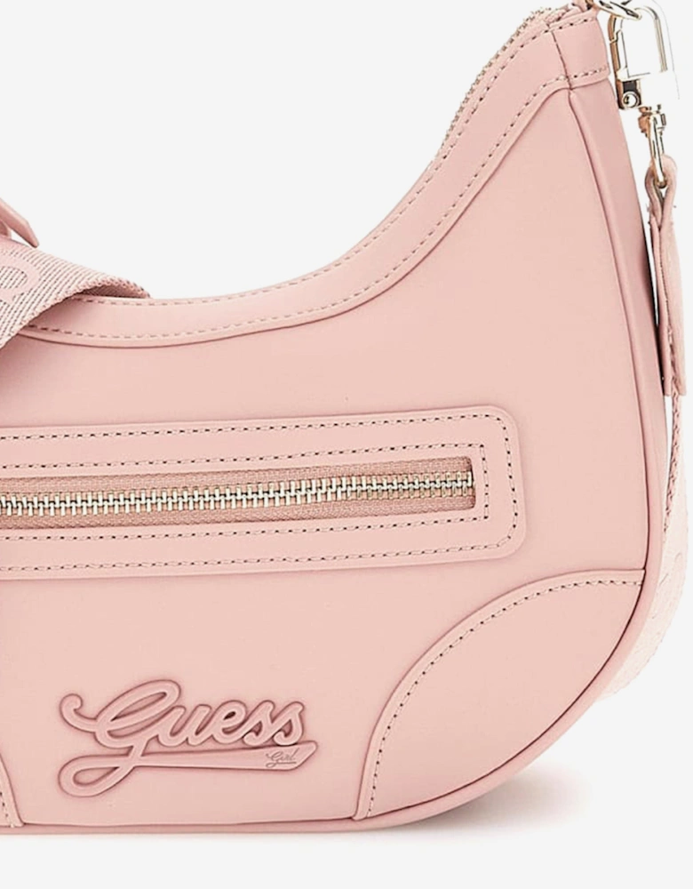 Girls Logo Shoulder Bag in Pink (23cm)