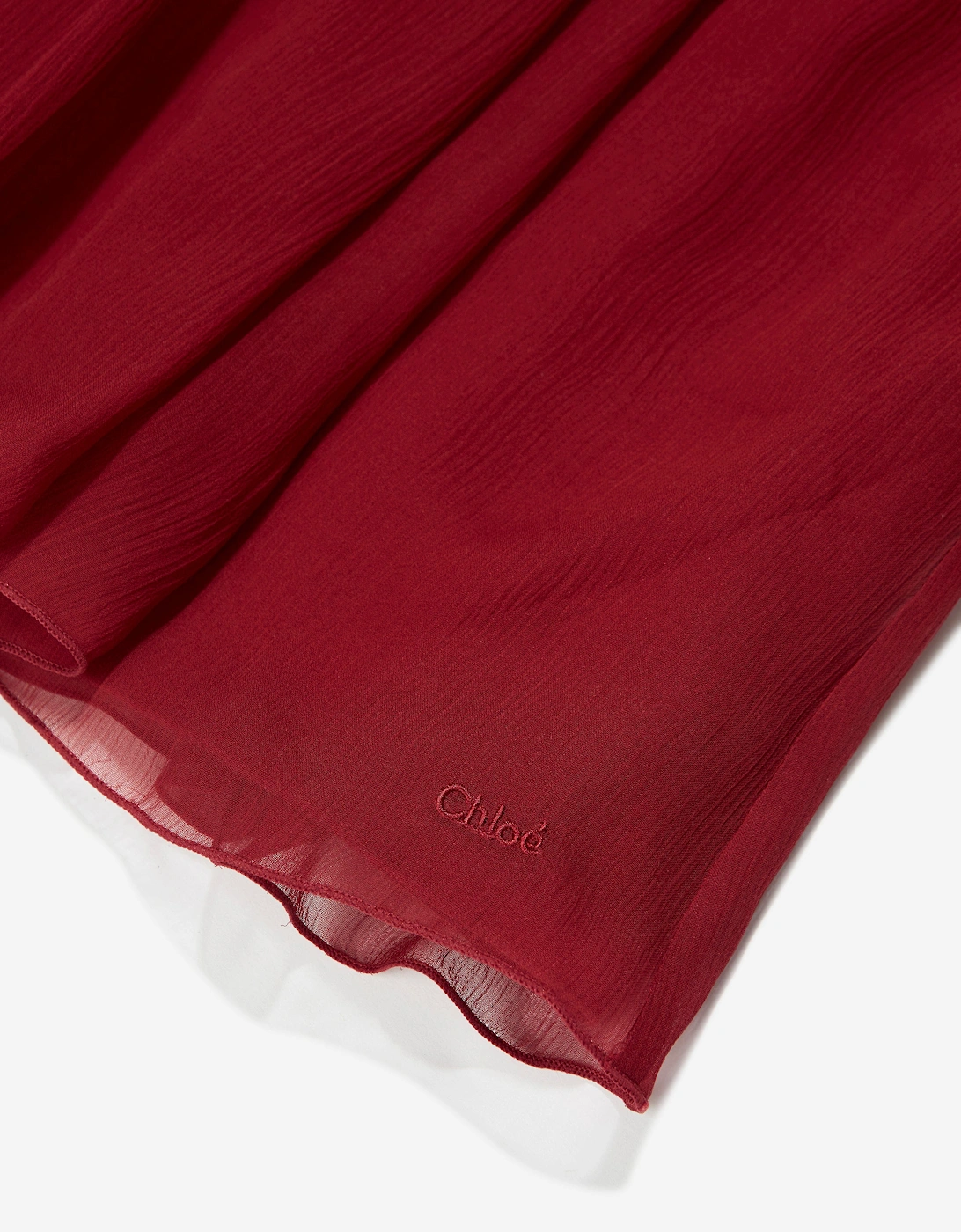 Girls Pleated Silk Ceremony Dress in Red