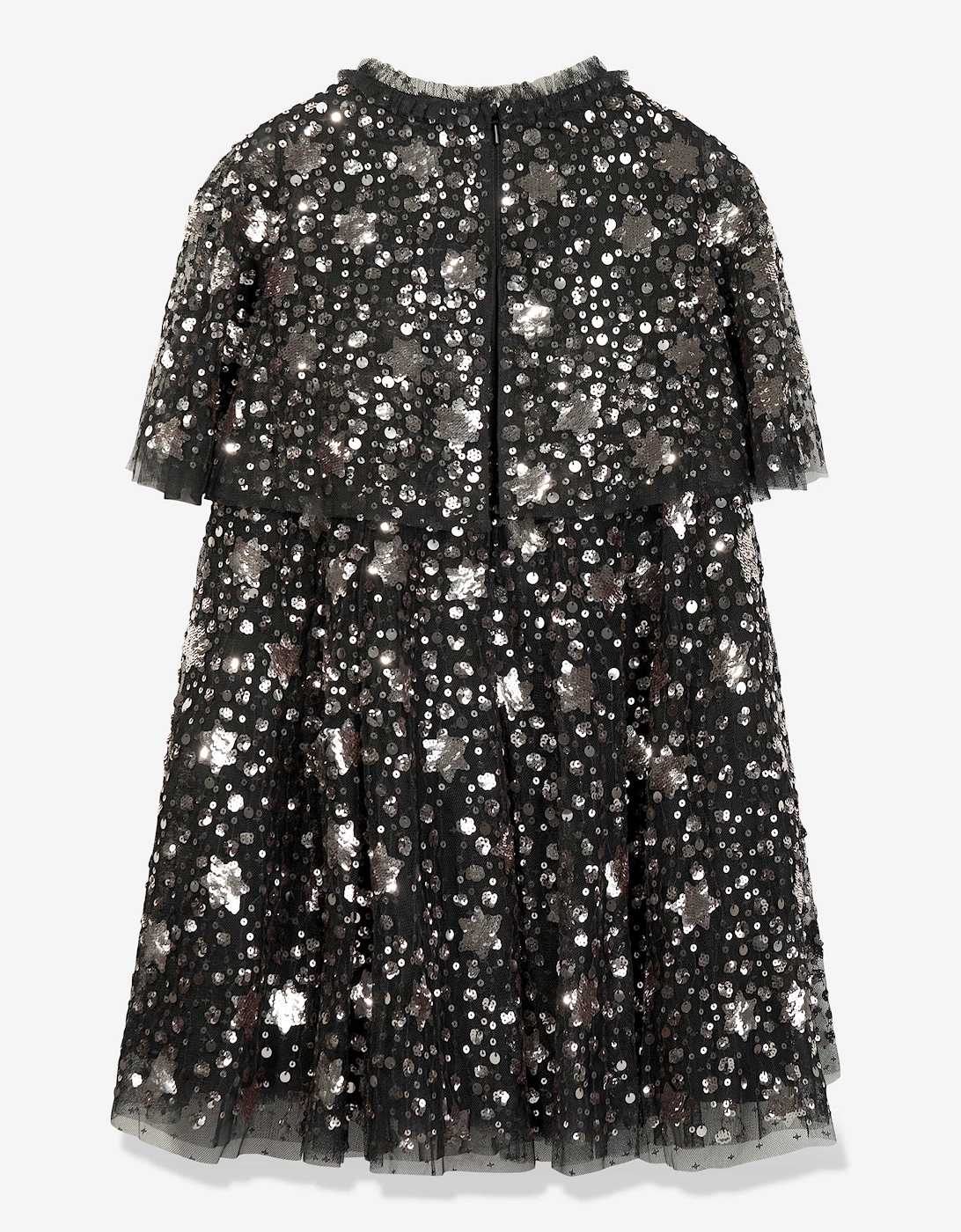 Girls Shooting Stars Dress in Black