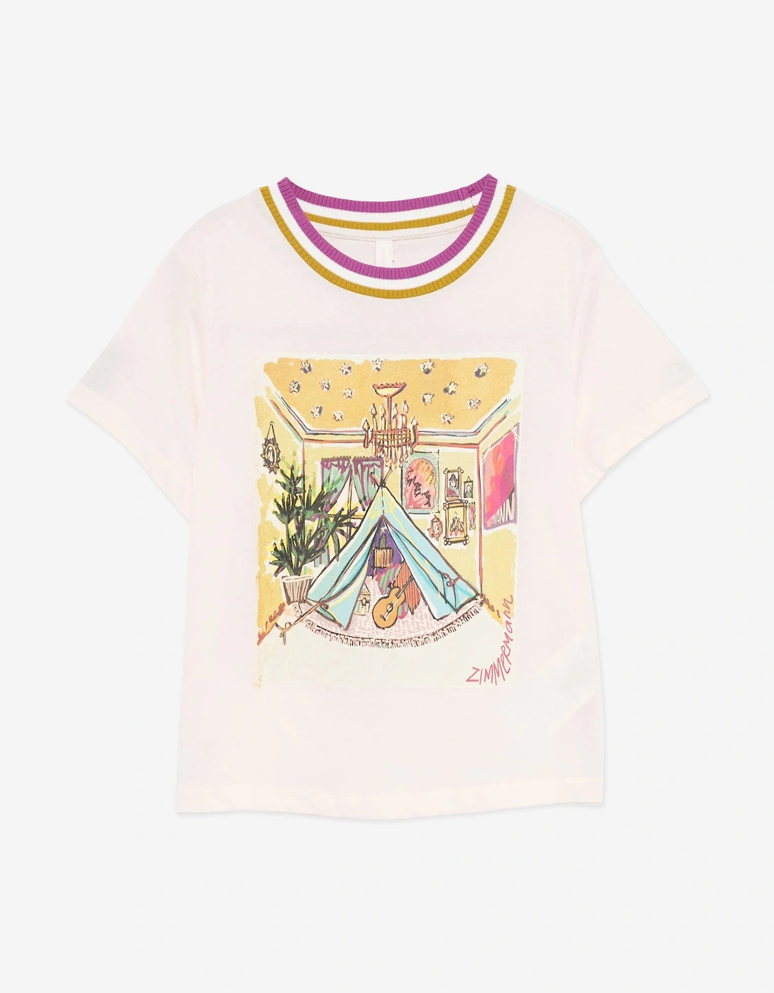 Girls Rhiannon Printed T-Shirt in Pink, 5 of 4