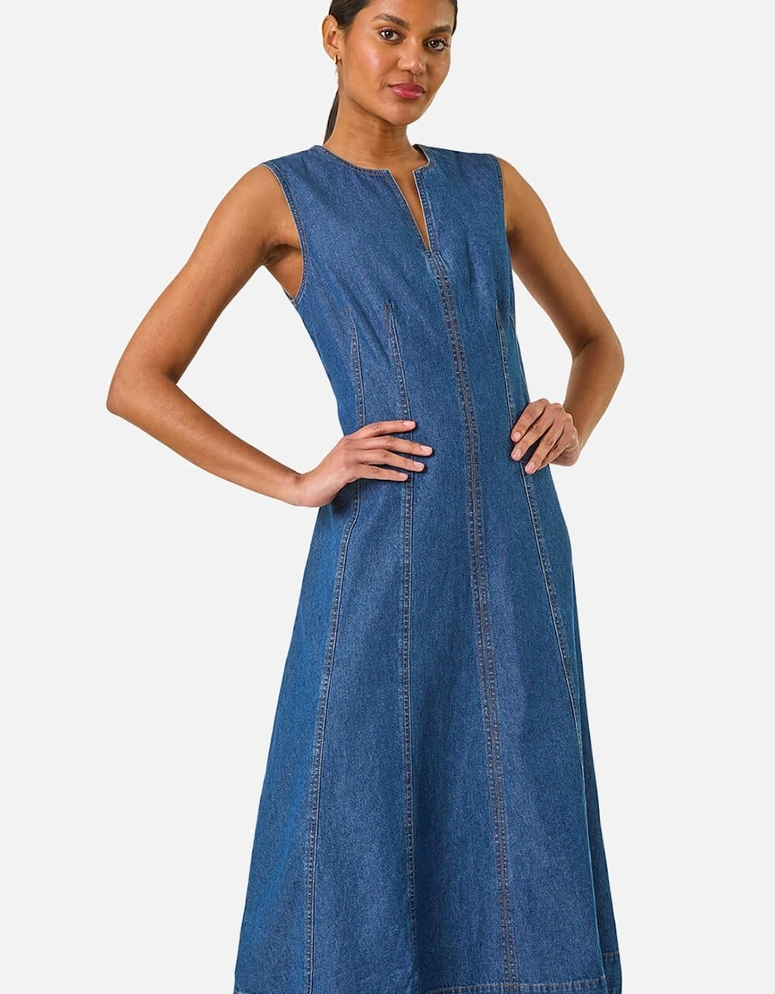 Panel Detail Midi Dress, 2 of 1