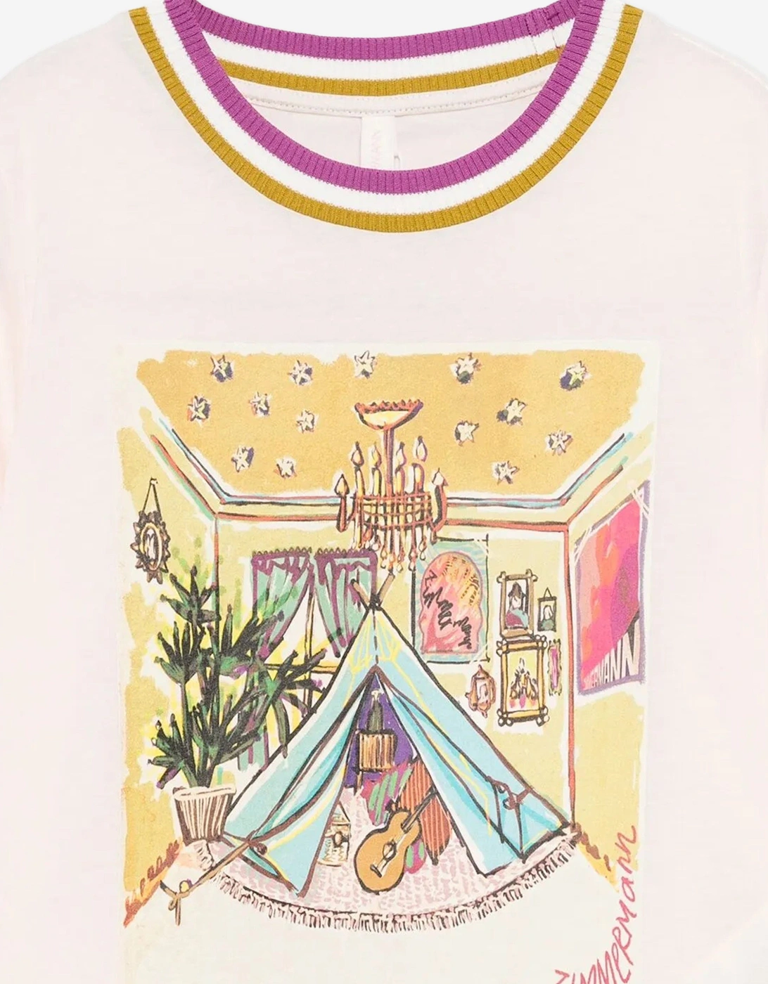 Girls Rhiannon Printed T-Shirt in Pink