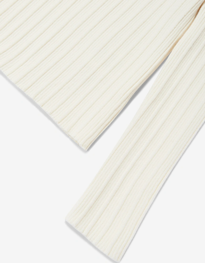 Girls Ribbed Jumper in White
