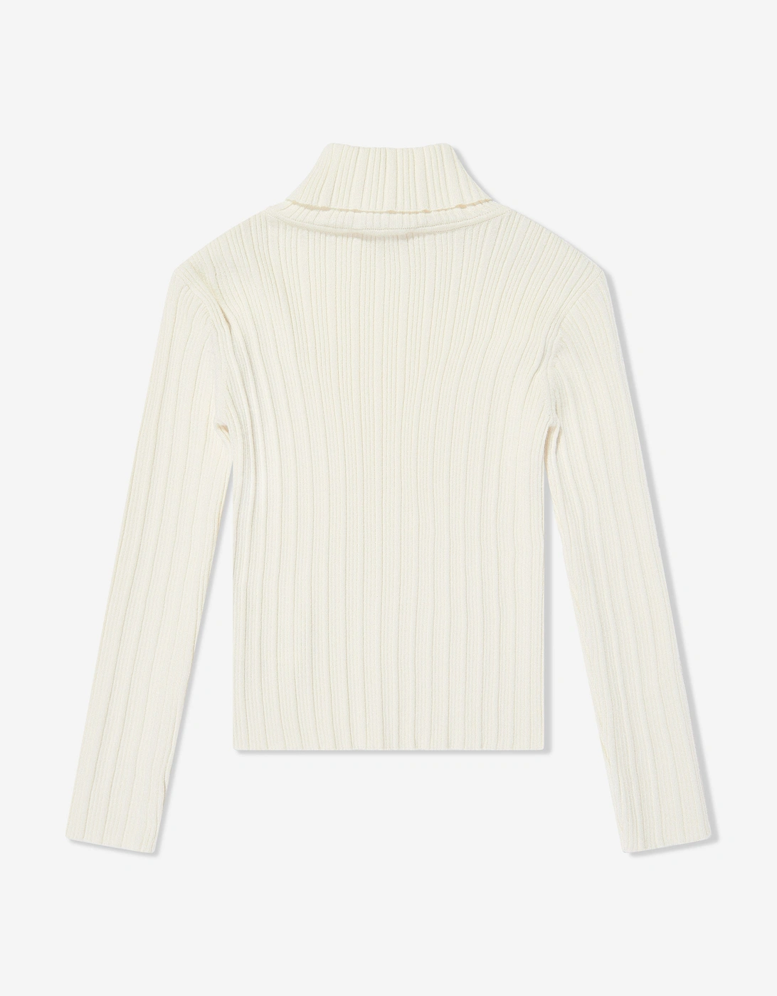 Girls Ribbed Jumper in White