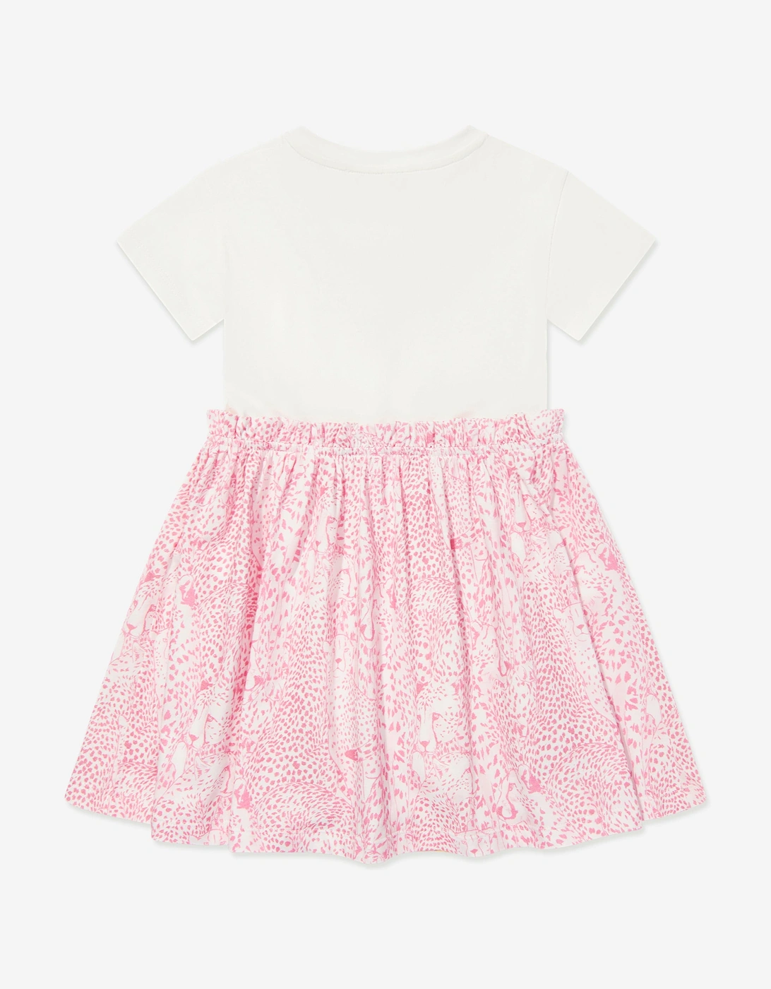 Girls Floral Logo Dress in Pink
