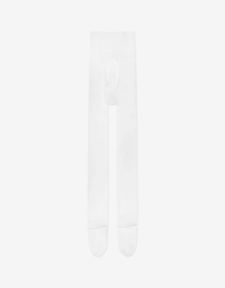 Girls Family Tights in White