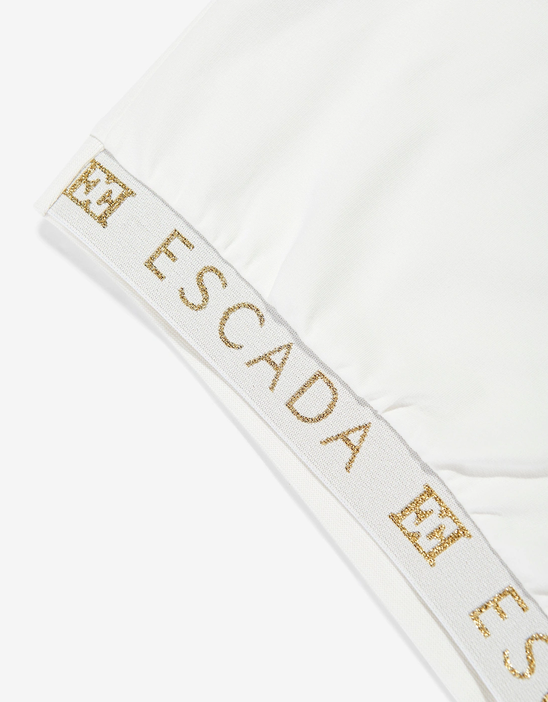 Girls Embroidered Logo T-Shirt in Ivory