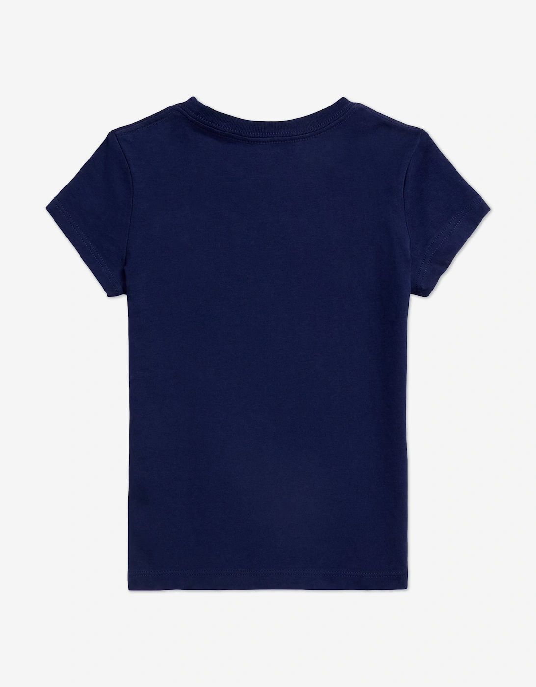 Girls Jersey Flag T-Shirt in Navy