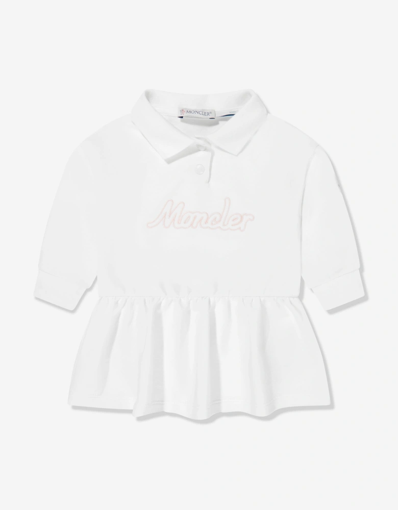 Baby Girls Logo Sweater Dress in Ivory
