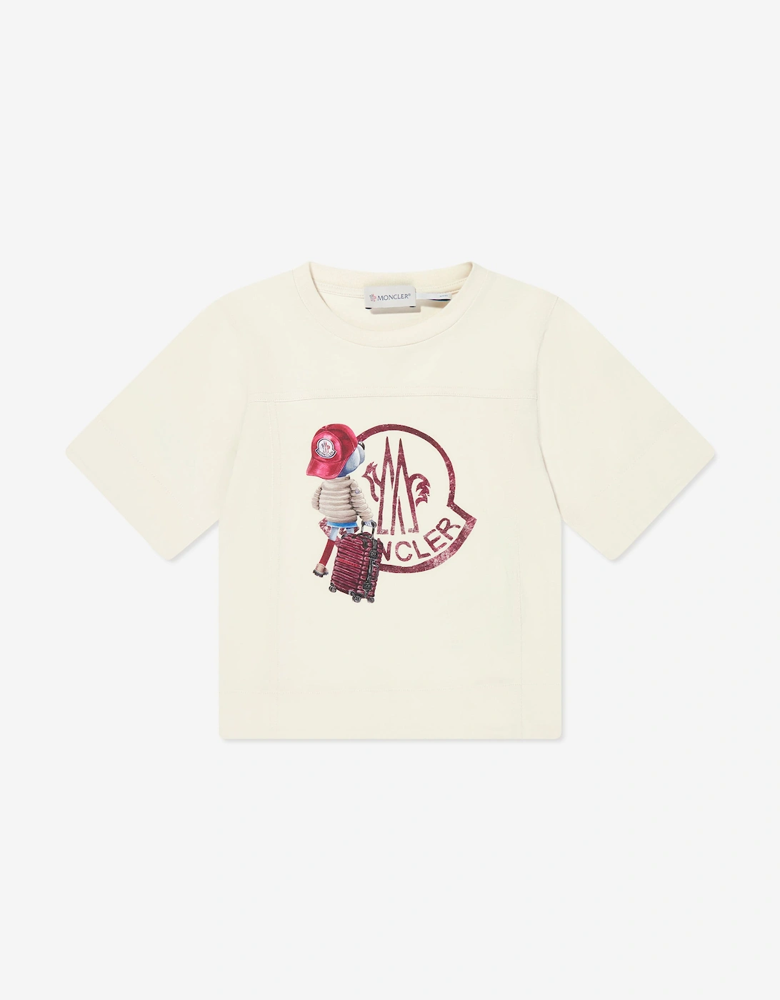 Girls Bear Logo T-Shirt in Ivory, 5 of 4