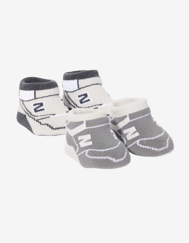 Baby 2 Pack Bootie Set in Grey