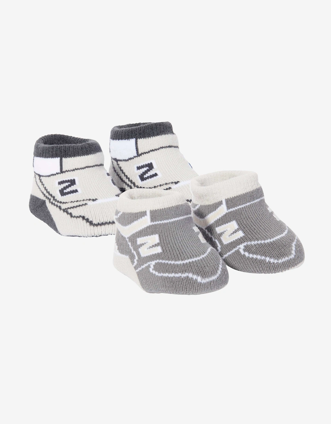 Baby 2 Pack Bootie Set in Grey, 5 of 4