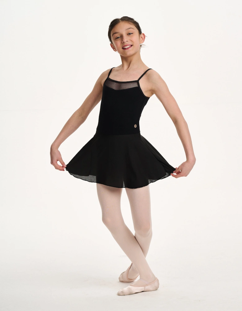 Girls Plie Leotard With Skirt in Black