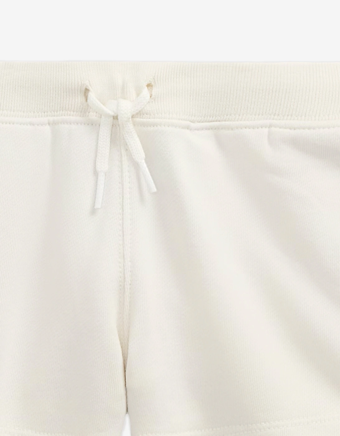 Girls Loopback Terry Flag Shorts in Ivory