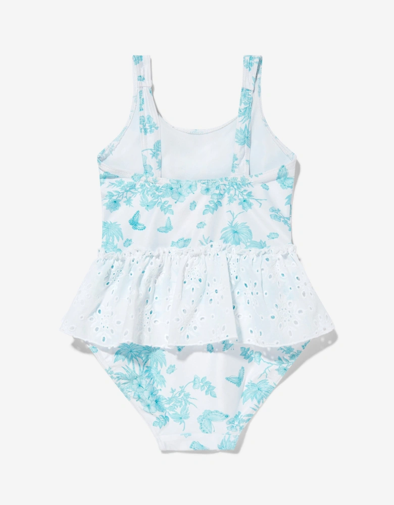 Girls Butterlies Swimsuit in Blue