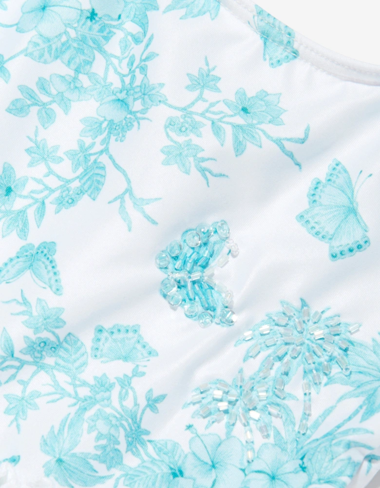 Girls Butterlies Swimsuit in Blue