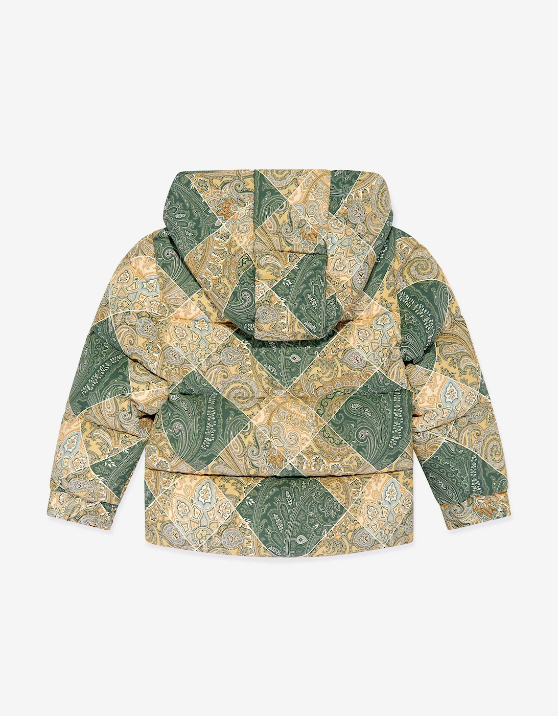 Boys Paisley Puffer Jacket in Green