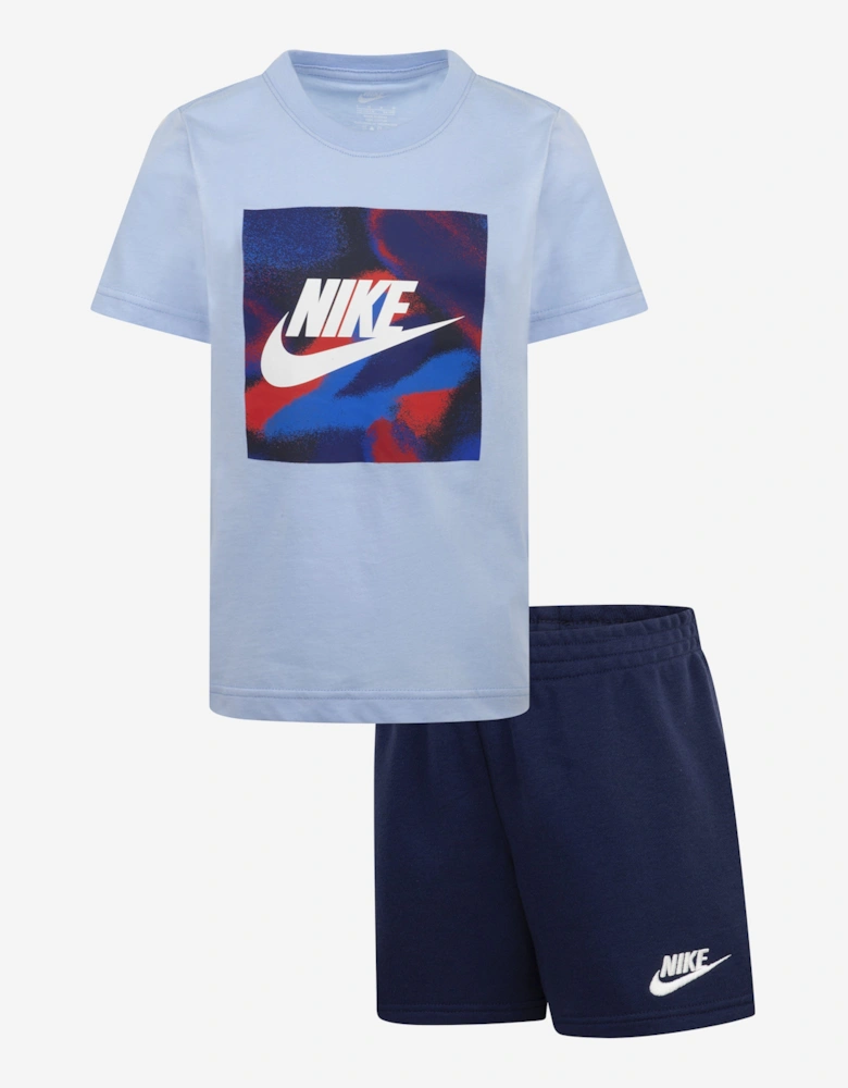 Kids Club Express T-Shirt and Shorts Set in Blue